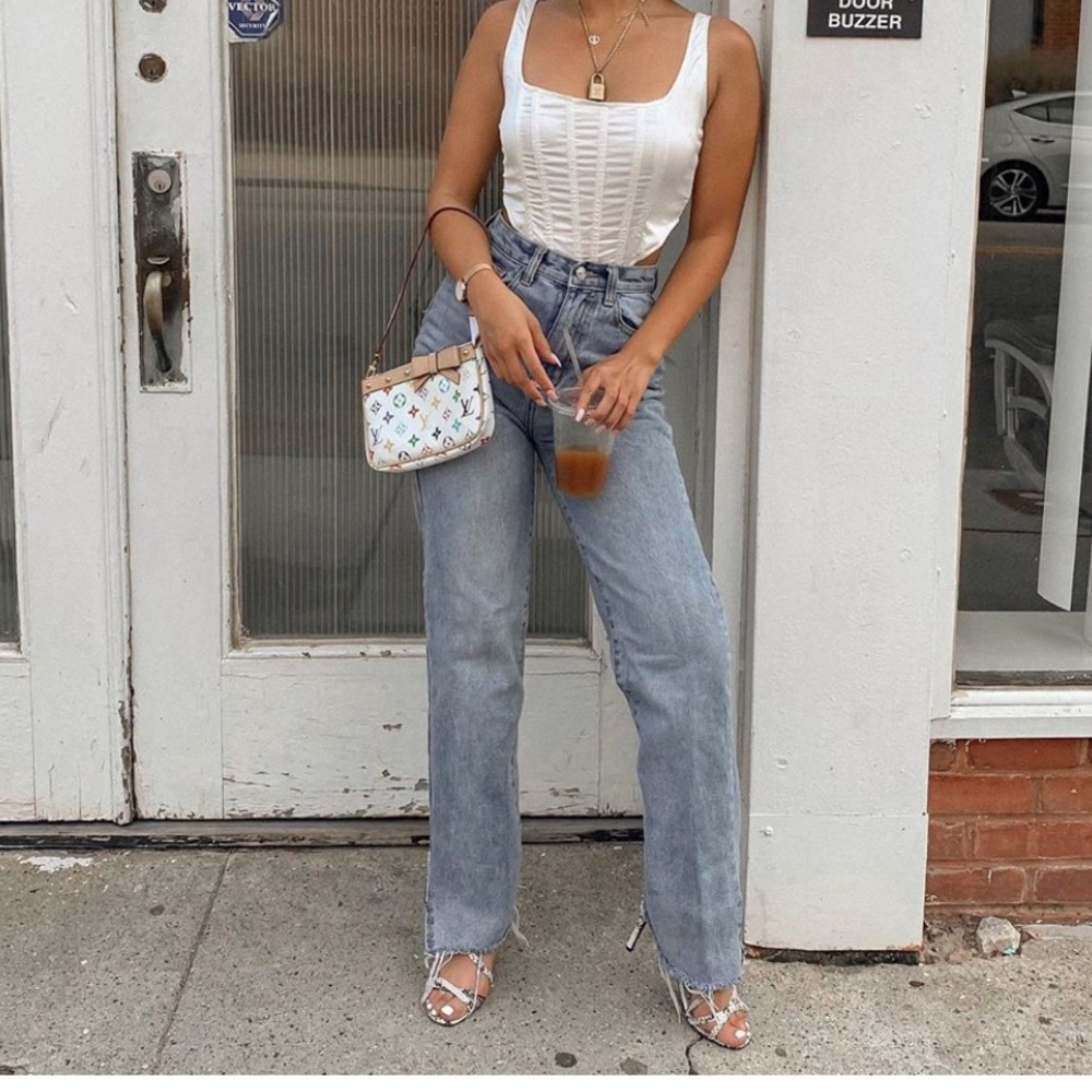 Nasty Gal Slit’s Now Or Never High Waisted Jeans